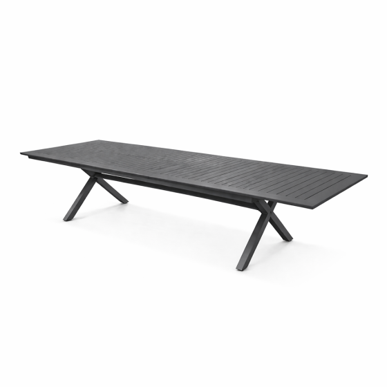 שולחן גינה אלומיניום נפתח 224-302X100X75 ס"מ פחם | TEDORO