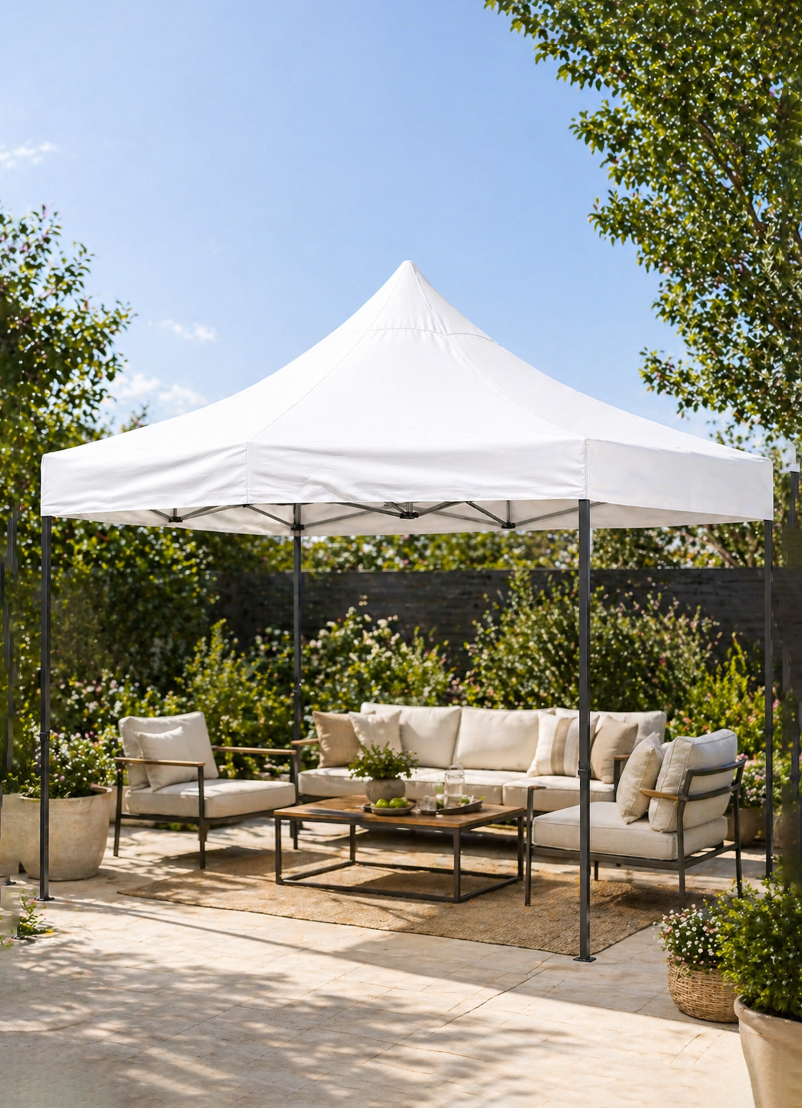 כיסוי בד לגזיבו 3X3 מטר | צבע לבן
